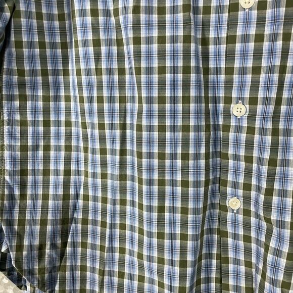 J Crew Blue Plaid 80's 2-Ply Long Sleeve Button Up Shirt - Size Medium 15-15 1/2 - Picture 3 of 5